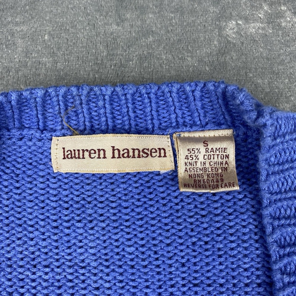 Vintage Lauren Hansen Sweater Womens Small Multicolor Spring‎ Floral Cardigan - Picture 8 of 14